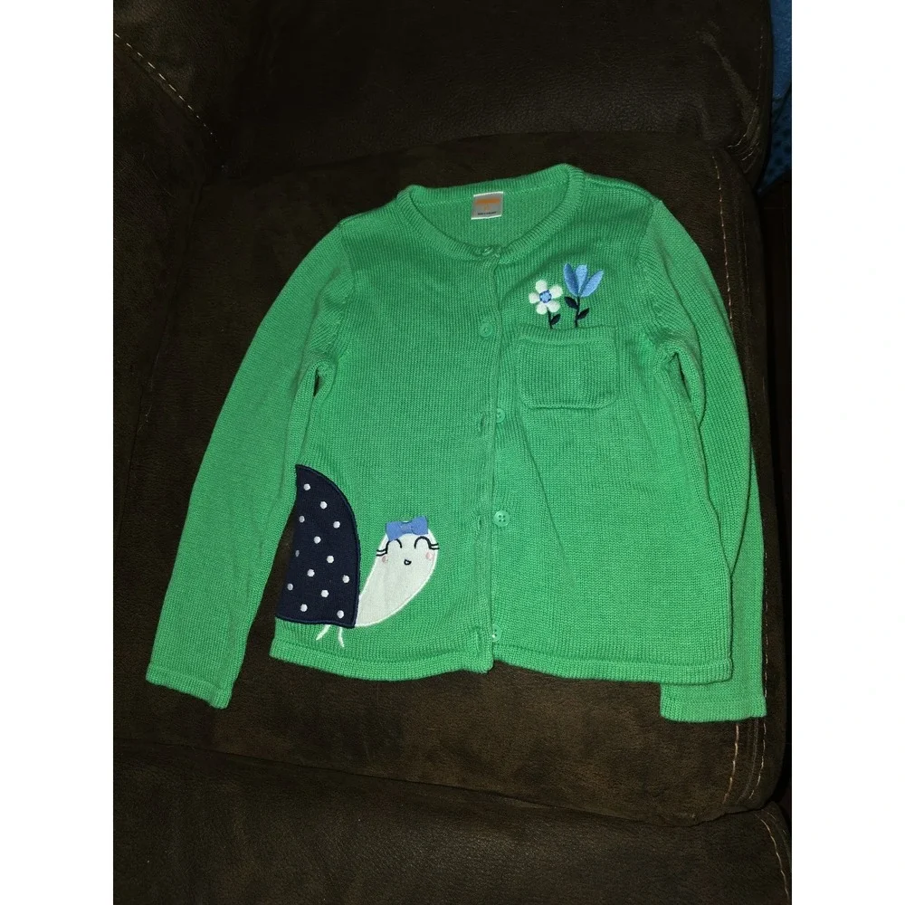 Gymboree spring‎ prep snail green sweater size 3t